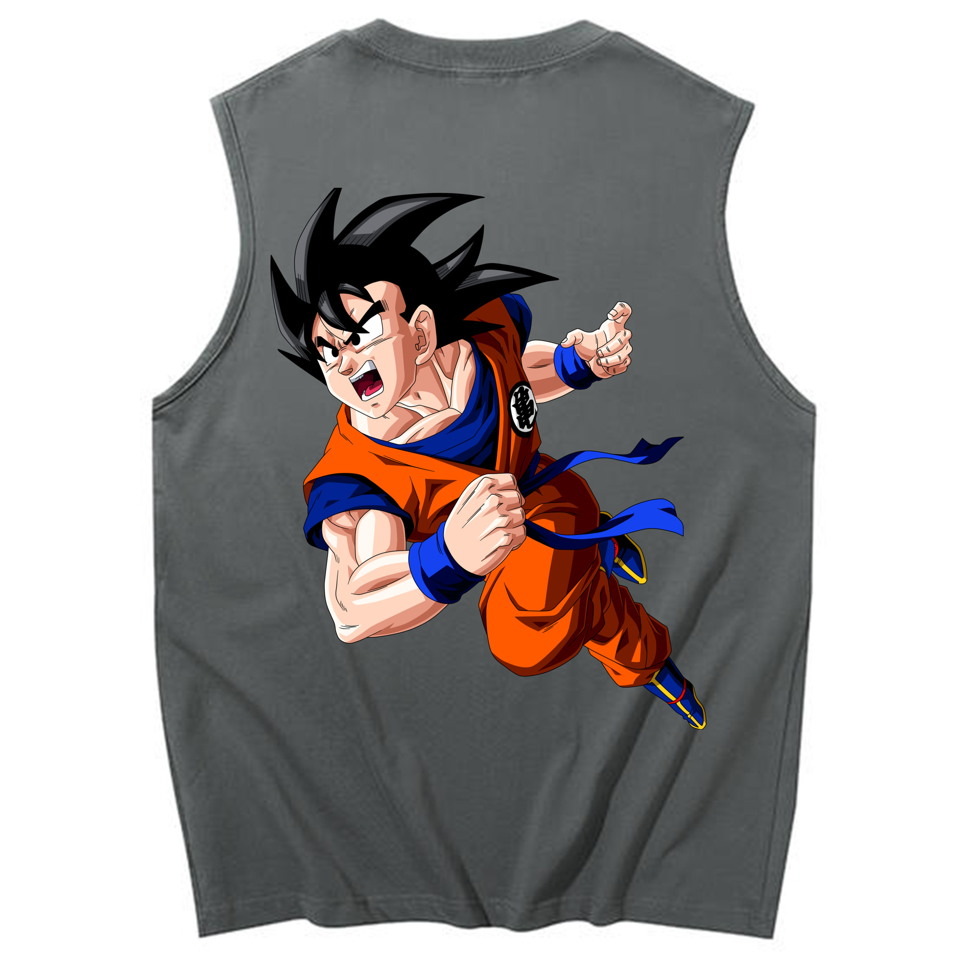 （画像用） ドラゴンボール 孫悟空（そん ごくう）Son Goku カカロット DRAGON BALL Kakarotto コットン100％タンクトップ（背面プリント）